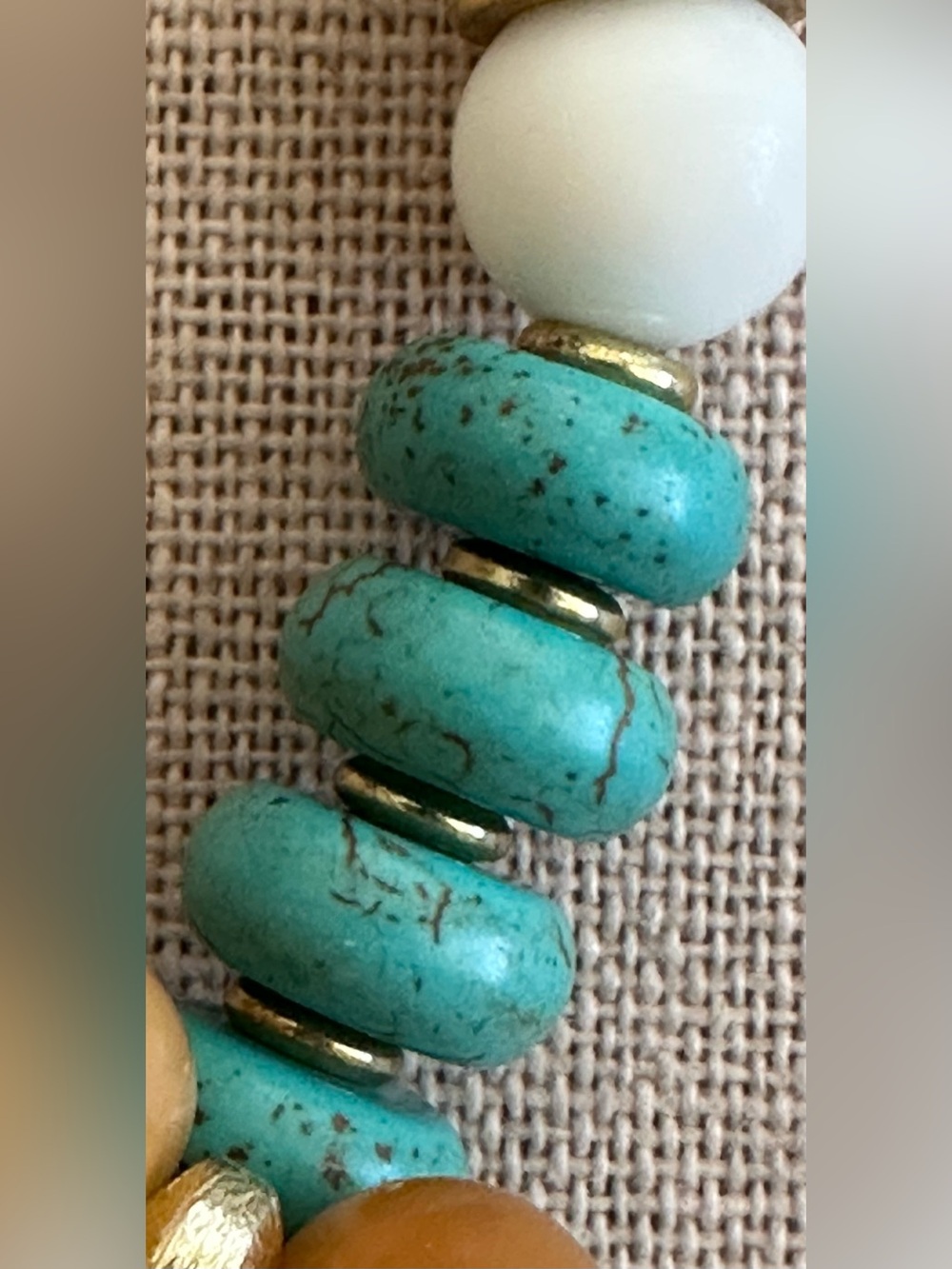 32 inch long Turquoise and Bodhi Root bead necklace NWOT - Picture 10 of 12